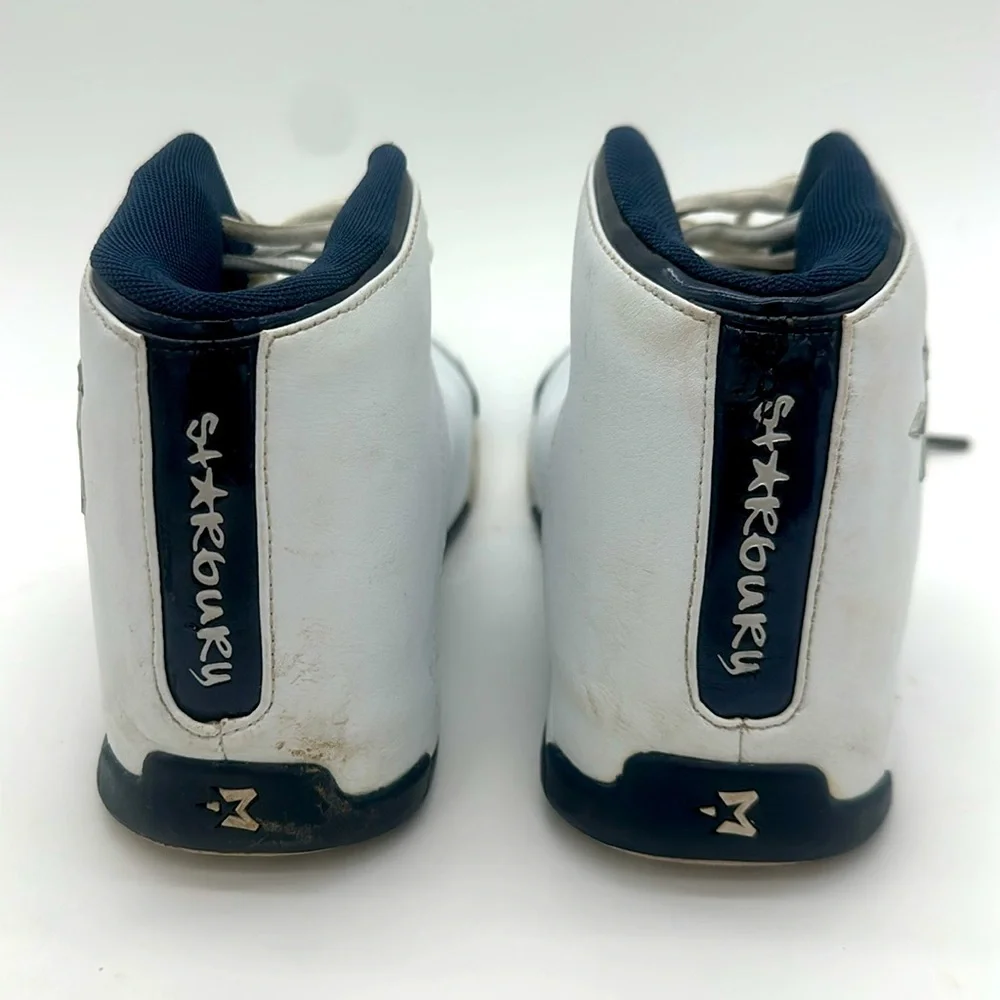 STARBURY Stephon Marbury White Blue Basketball Leather Shoe 20260 Youth Size 5.5